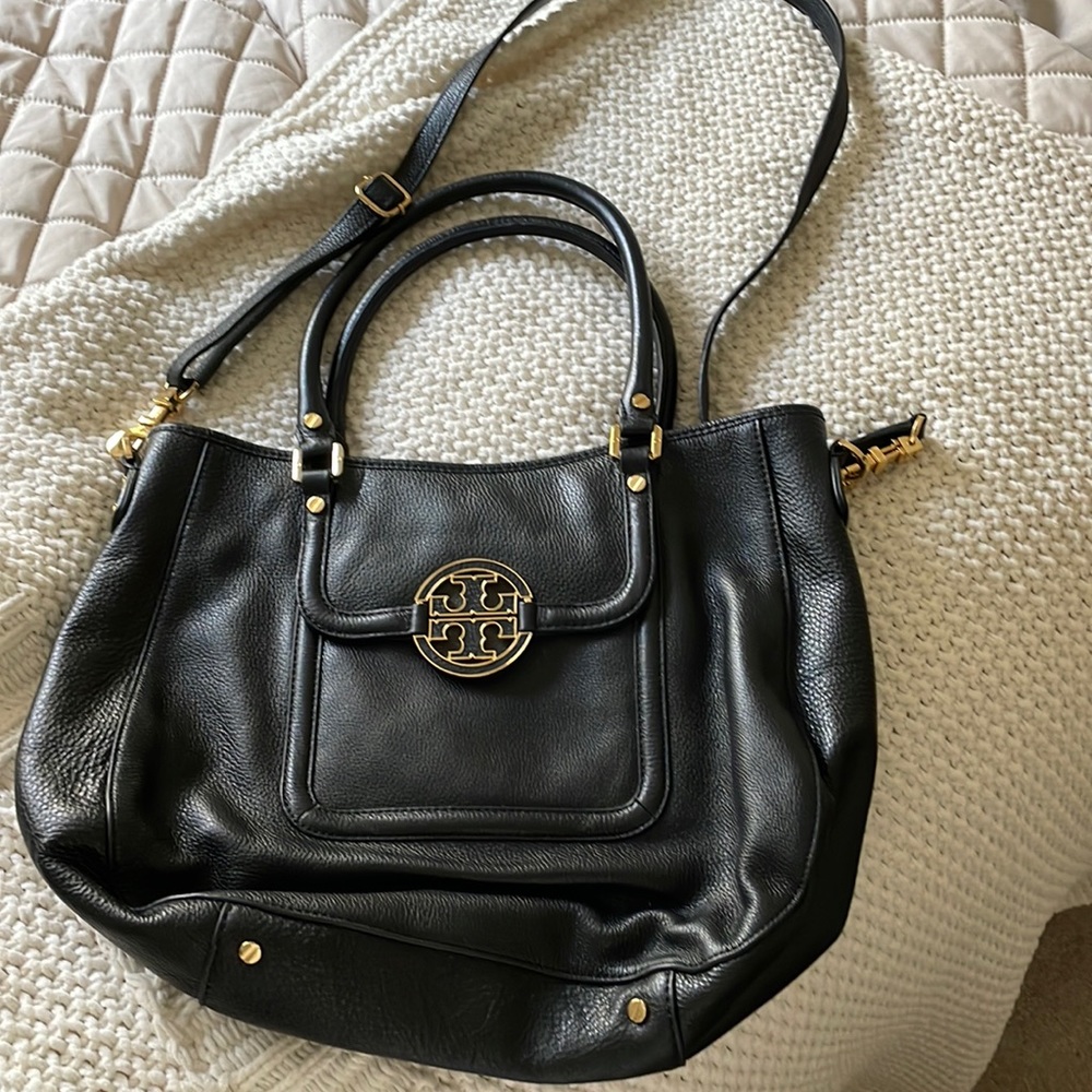 Black Tory Burch crossbody/satchel handbag